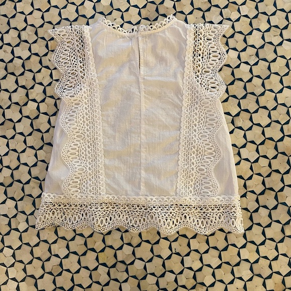 Zara White Top with Lace Detail size 8 - Picture 4 of 6